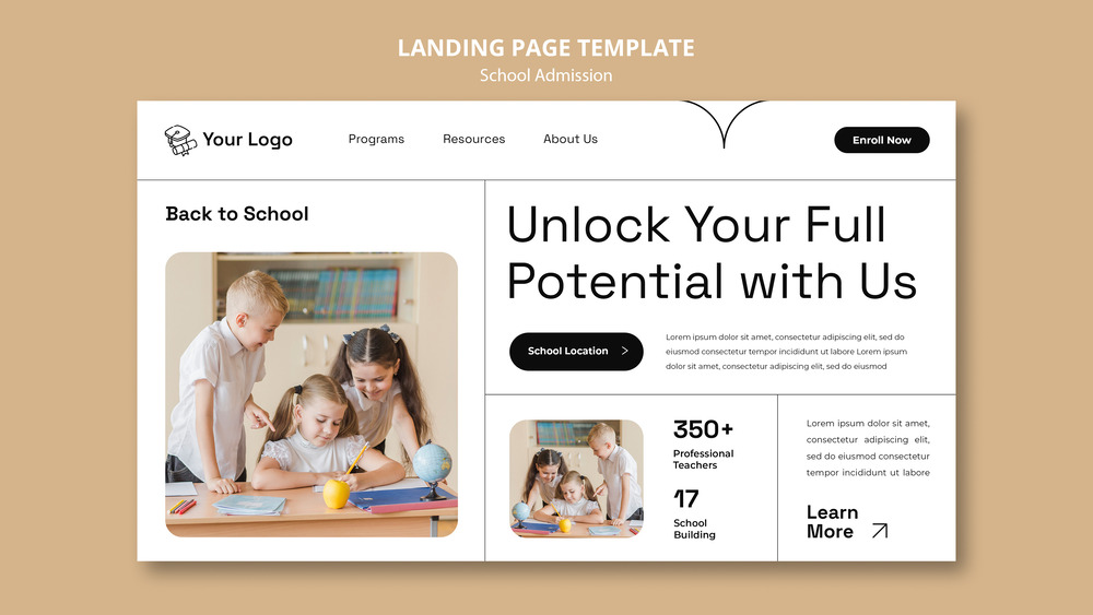 educational website design