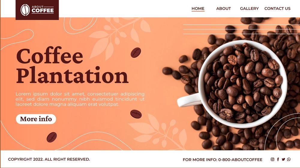 coffee shop website