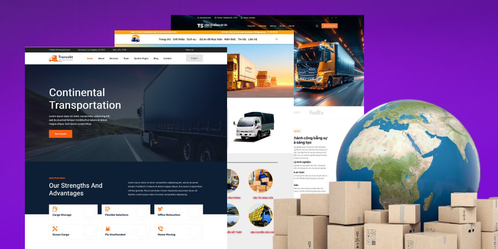 Thiết Kế Web Vận Tải - Kho Bãi Chuyên Nghiệp Giúp Doanh Nghiệp Tối Ưu Hoạt Động Logistics