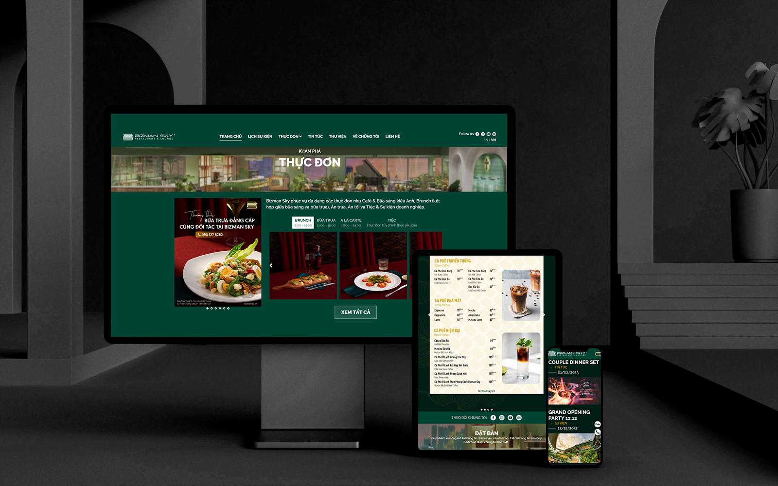 Thiết Kế Website Nhà Hàng – Ẩm Thực: Thu Hút Thực Khách & Tăng Trưởng Đặt Bàn Online